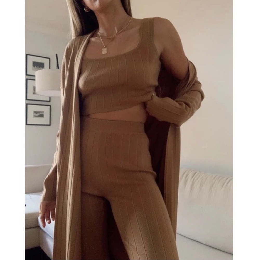 LUNA B - Knit Camel 3-Piece Set - Sz XS/S